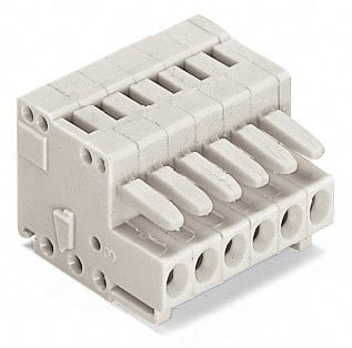 Connecteur femelle détrompé / 10 pôles / 1,5 mm² / pas 3,5 mm / gris clair