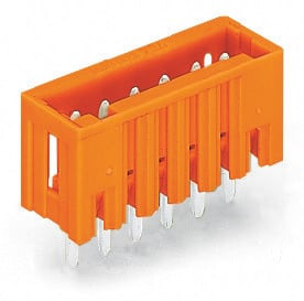 Connecteur mâle tht 1.0 x 1.0 mm solder pin droit, orange