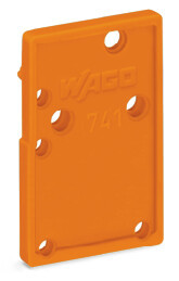 Plaque d'extrémité, encliquetable, epaisseur 1,5 mm/ orange / série 741