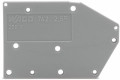 Plaque d'extrémité, encliquetable, epaisseur 1,5 mm/ gris
