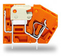 Borne modulaire de mesure sectionnable, support du sectionneur blanc