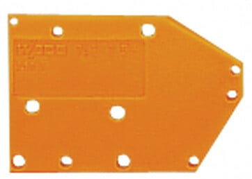 Plaque d'extrémité encliquetable / epaisseur 1,5 mm / orange