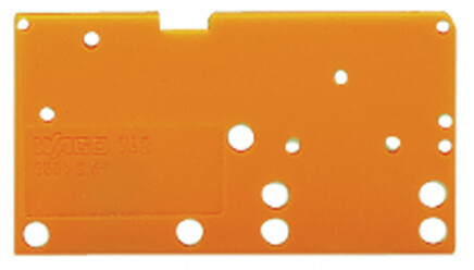 Plaque d'extrémité encliquetable / epaisseur 1,5 mm / orange