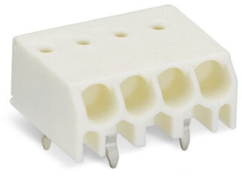 Borne pour circuits imprimés 1,5mm² pas3.5mm 10 pôles, blanc