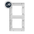 Caly plaque 2 postes horizontale ou verticale blanc boite de 10