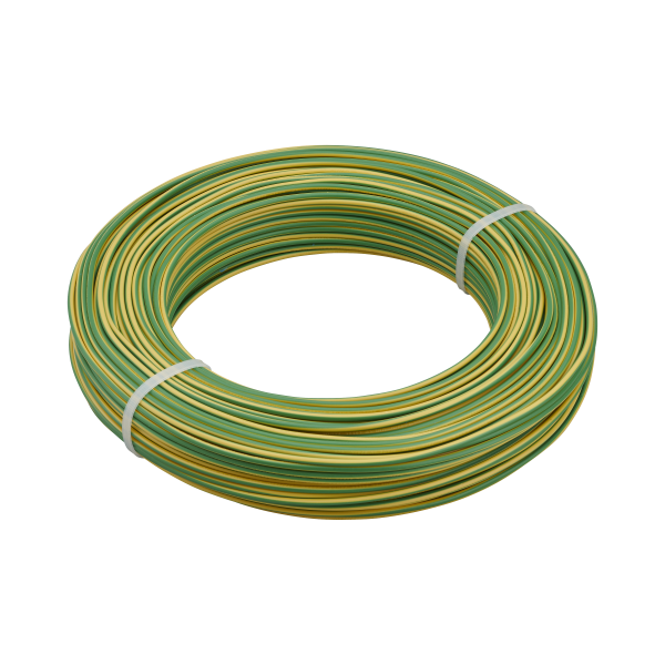 Couronne de cable ho7v-u 1.5 mm² 100 m jaune/vert