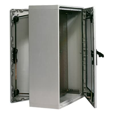 Ps230b63 coffret polysafe dp 500x500 ip65 avec porte avant et arrière