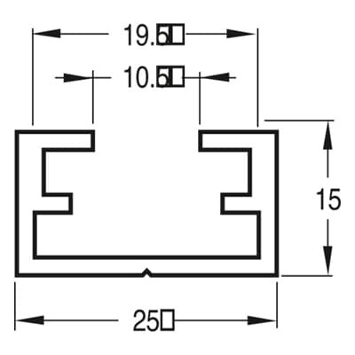 Ps833538 profilé alu coffret polysafe