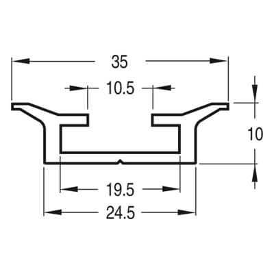 Ps833545 profilé alu coffret polysafe