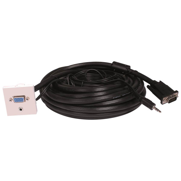 Plastron vga+jack + cable 20m