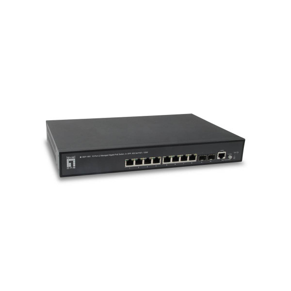 Switch poe manageable l2 desktop 8 ports giga +2 sfp 125w