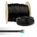 Chute de  12m de Câble électrique rigide U-1000 R2V 5G6mm² noir