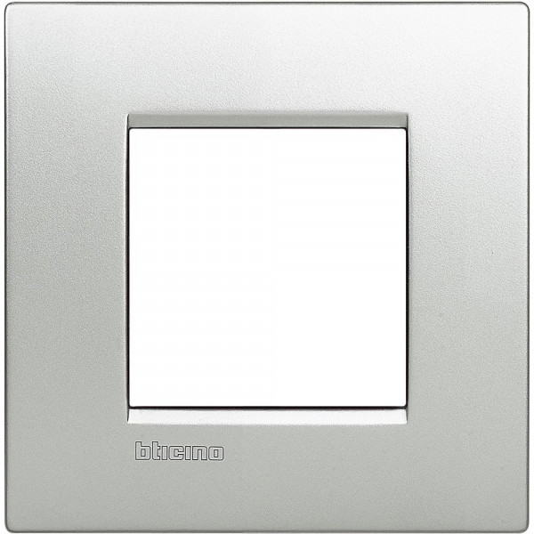 Bticino - plaque livinglight air metal monochrome 2 modules - tech