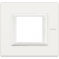 Plaque Axolute Bticino Aluminium Blanc - 2 modules