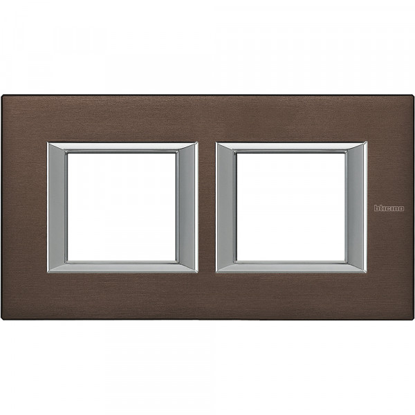 Plaque Axolute Bticino Bronze - 2 x 2 modules entraxe 71 H