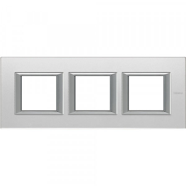 Plaque Axolute Bticino Mirroir dépoli - 3 x 2 modules entraxe 71 H