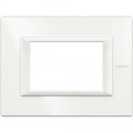 Plaque Axolute Bticino Aluminium Blanc - 3 modules