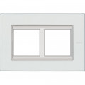 Plaque Axolute Bticino Cristal - 2 x 2 modules entraxe 57 V