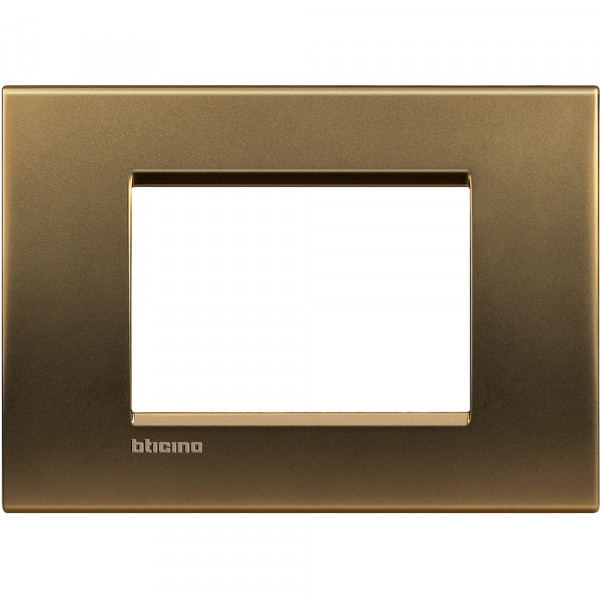 Plaque Living Light Bticino Bronze - 3 modules