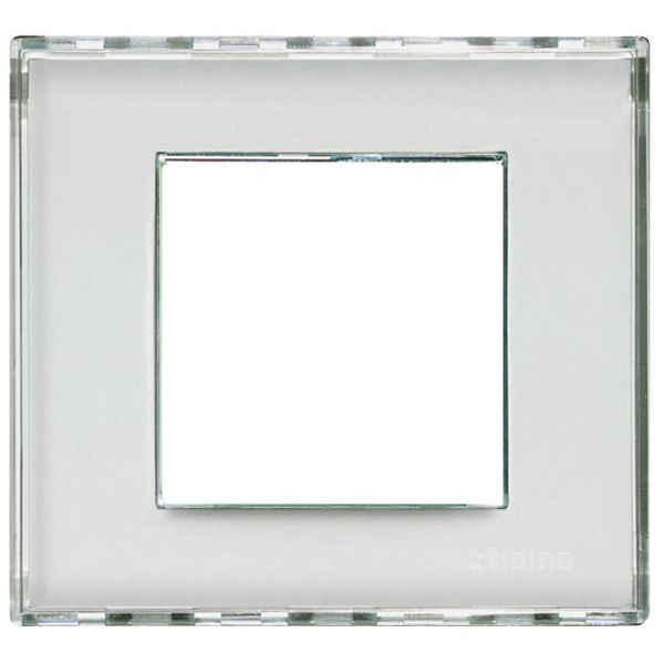 Plaque Living Light Bticino transparente personnalisable - 2 modules