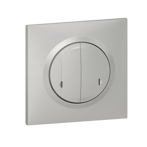 Legrand - commande double sans fil pour éclairage ou prise connectée ou micromodule dooxie with netatmo – alu