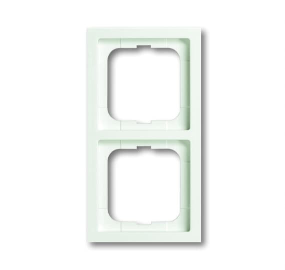 Cadre 2 poussoirs blanc studio mat