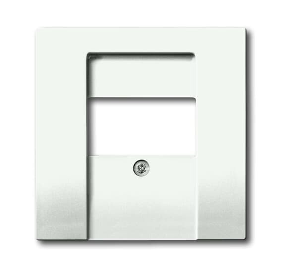 Plaque centrale pour prise rj45 blanc studio mat