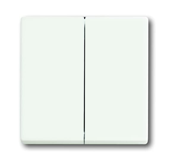 Plaque centrale interrupteur double blanc studio mat