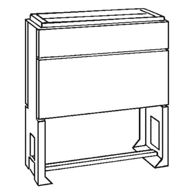 Eh socle en polyester pr eh3 et eh6 din 00 livré en kit ral7035