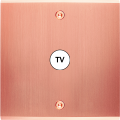 Façade confidence laiton cuivre satiné simple tv à vis