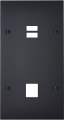 Façade confidence laiton noir mat double verticale ouverture pour chargeur double usb 1 média à vis