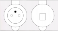 Façade confidence laiton blanc double prise de sol prise 2p+t 1 emplacement pour chargeur usb ou média