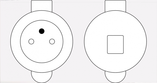 Façade confidence laiton blanc email double prise de sol prise 2p+t 1 emplacement pour chargeur usb ou média