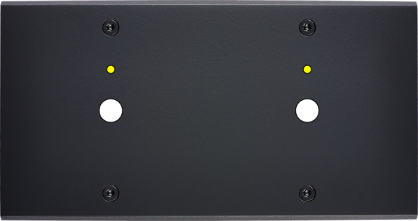 Façade confidence laiton noir mat double horizontale 1 bouton push+led 1 bouton push+led à vis