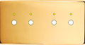 Façade confidence laiton or miroir double horizontale 2 boutons push+led 2 boutons push+led magnétique