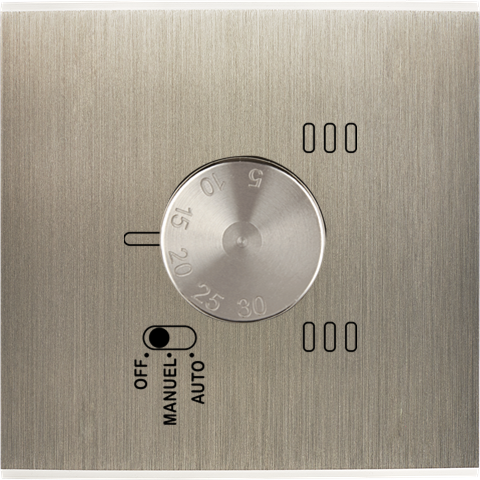 Façade laiton acier brosse simple thermostat magnet (187-412M)