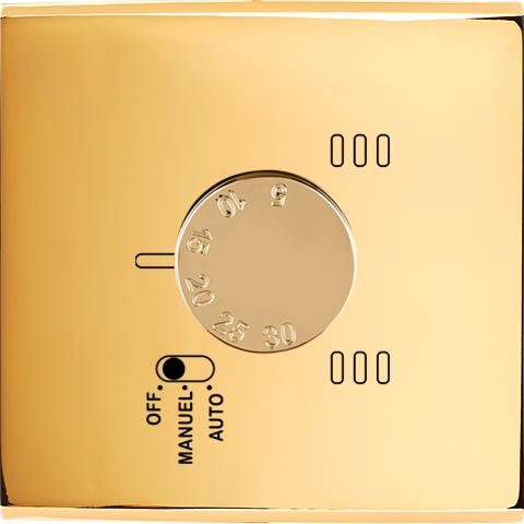Façade laiton or miroir simple thermostat magnet (187-421M)