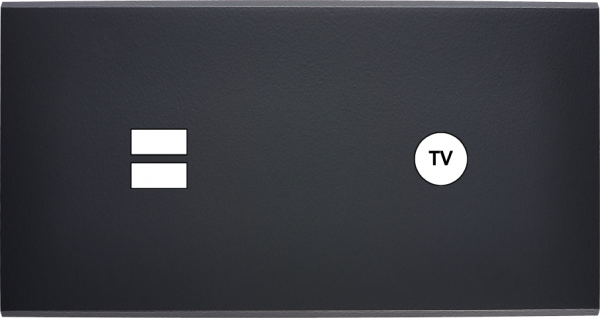 Façade confidence laiton noir mat double horizontale ouverture pour chargeur double usb 1 tv 