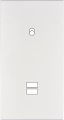 Façade confidence laiton blanc email double verticale 1 basculeur ouverture pour chargeur double usb 