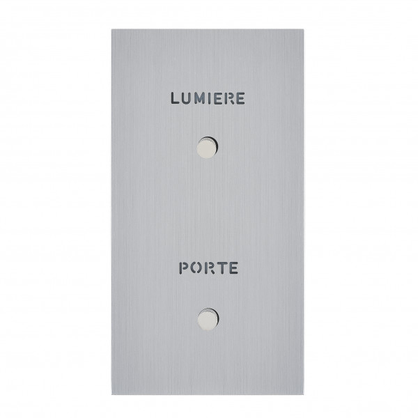 Guichet lumineux 'Porte' Arnould + 'Lumière' grand carré double vertical