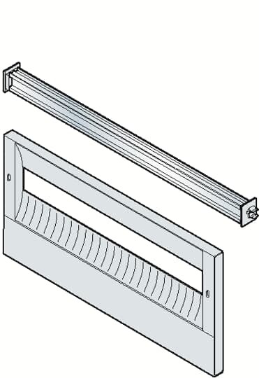 Kit plastron 225mm x 750mm+rail din pour coffret gemini taille 4/5