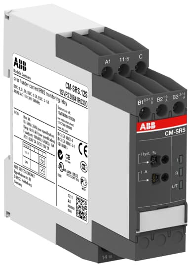 Cm-srs.12s current relais de controle 1c/o,b-c=0.3-15a rms, 24-240vac/dc