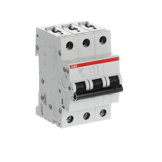 Disjoncteur s203l 3p 6a courbe c raccordement à vis - 6ka (3modules)