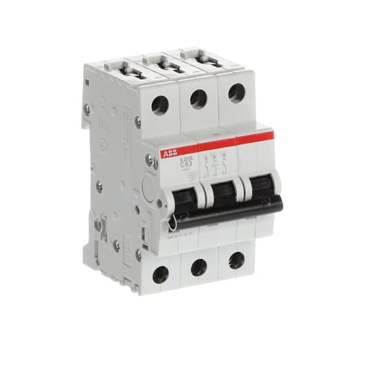 Disjoncteur s203l 3p 63a courbe c raccordement à vis - 6ka (3modules)