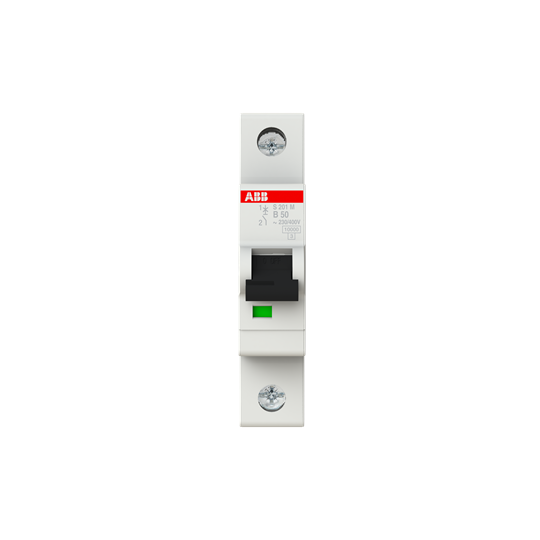 Disjoncteur s201m 1p 50a courbe b raccordement à vis - 15ka (1module)