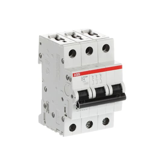 Disjoncteur s203m 3p 4a courbe d raccordement à vis - 15ka (3modules)