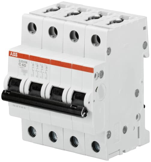 Disjoncteur s204m 4p- 1.6a -courbe d - 10,000a/15ka (4modules)