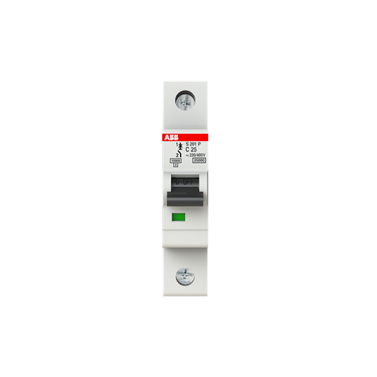 Disjoncteur s201p 1p 25a courbe c raccordement à vis - 25ka (1module)