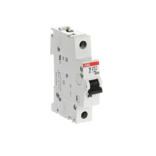 Disjoncteur s201p 1p 3a courbe k raccordement à vis - 25ka (1module)