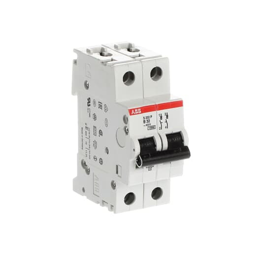 Disjoncteur s202p 2p 32a courbe b raccordement à vis - 15ka (2modules)